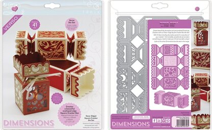 Tonic Studios Verso Dimensions Dies 41/Pkg - Deco-Edged Square Cracker Box Set