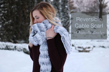 Reversible Cable Scarf