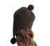 Earflap Hat with Pom Poms