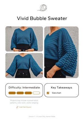 Vivid Bubble Crochet Sweater