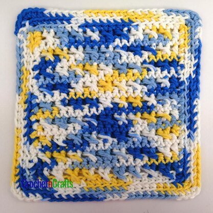 HDC Criss Cross Crochet Dishcloth