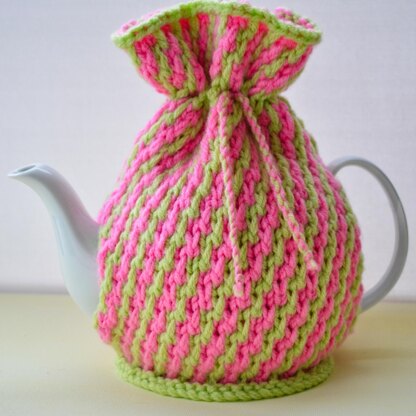 Marshmallow 4 Cup Teapot Cosy Knitting Pattern