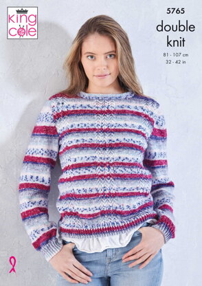 Cardigan and Sweater Knitted in King Cole Splash DK - 5765 - Downloadable PDF