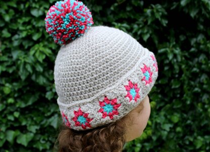 Granny Square Brimmed Hat