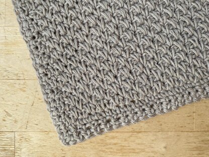 Olive Double Linen Stitch Washcloth