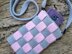 Checkerboard small shoulder phone bag crochet pattern T3