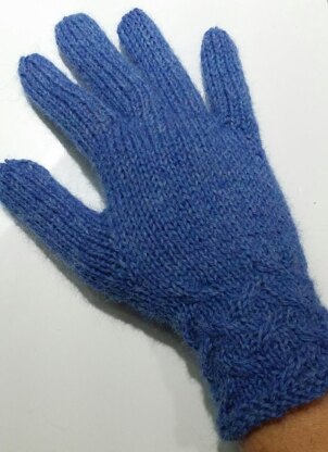 Rippling Cable Wrist Gloves