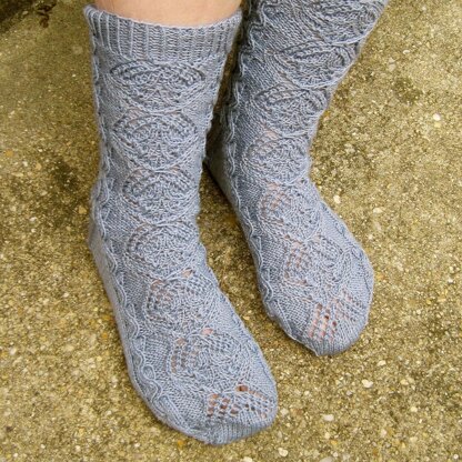 Montague Cable Lace Socks