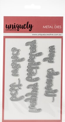 Uniquely Creative Metal Dies - Brush Script Sentiments