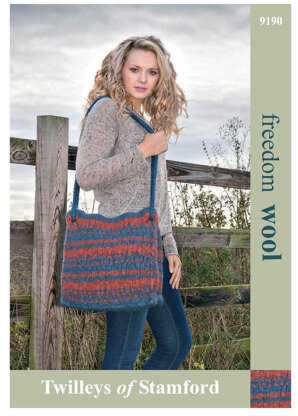 Knit and Felt Shoulder Bag in Twilleys Freedom Wool - 9190
