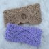 Cabled Heart Ponytail Ear Warmers