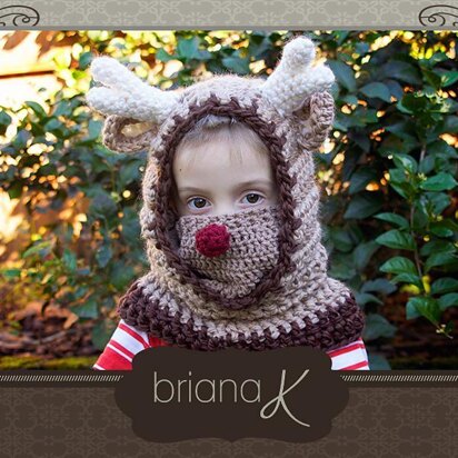 Reindeer Hooded Cowl Christmas