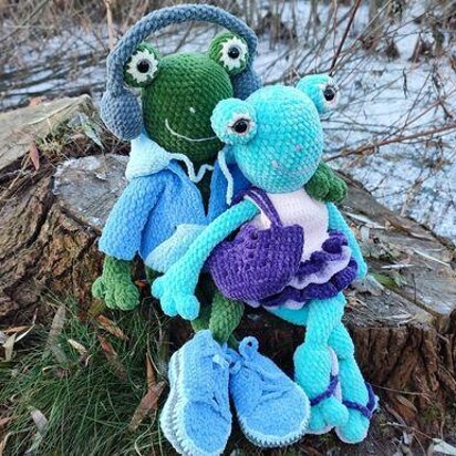 Crochet pattern Frog + crochet all clothes