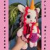 3 Crochet patterns plush unicorn with a baby in a kangaroo jumpsuit