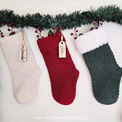 Stacked Diamonds Christmas Stocking