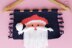 Beautiful Knit-like Crochet wall hanging with Santa Face with Waistcoat stitch VIDEO tutorial