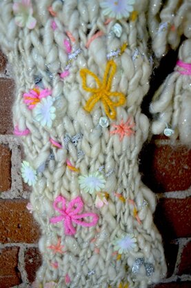 Christmas Stocking in Knit Collage Gypsy Garden