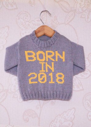 Intarsia - Born in 2018 - Childrens Sweater