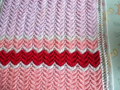 Raspberry Ripple Baby Blanket