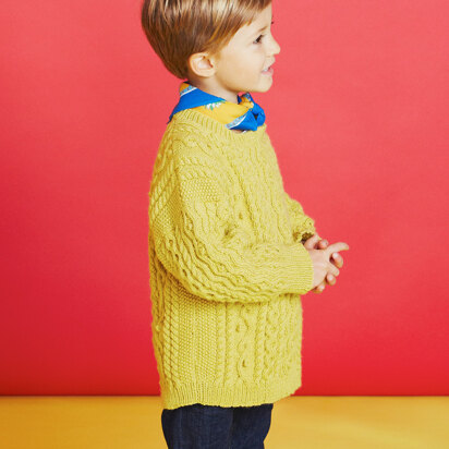 Ethan Sweater - Knitting Pattern For Kids in Debbie Bliss Baby Cashmerino