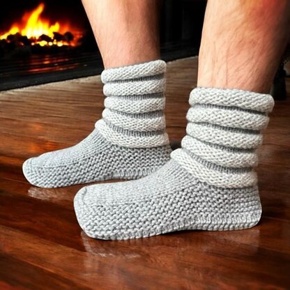 Slippers with a Puffy Cuff