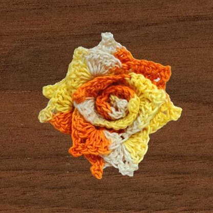 A crochet 3D flower