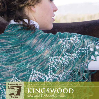 Kingswood Crescent Shape Shawl in Juniper Moon Farm Findley Dappled