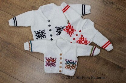 Snowflake Cardigan Knitting Pattern #302