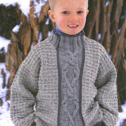 Boy Faded Cable Panel in Patons Classic Wool Worsted - Downloadable PDF