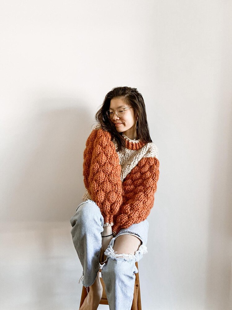 The Social Bubble Sweater Knitting pattern by Beatific Brenda