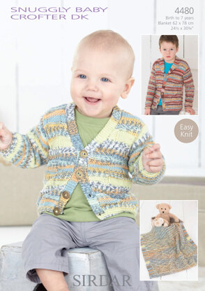 Cardigans and Blanket in Sirdar Snuggly Baby Crofter DK - 4480 - Downloadable PDF