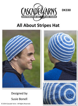 All About Stripes Hat in Cascade Fixation - DK330