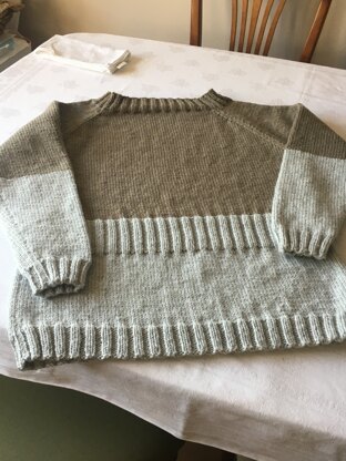 2 tone waisted sweater