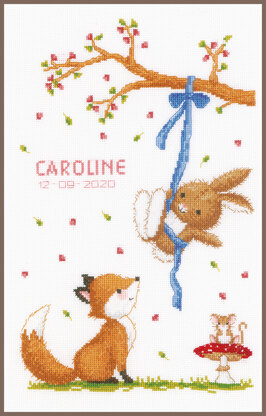 Vervaco Forest Friends Cross Stitch Kit - 24cm x 36cm