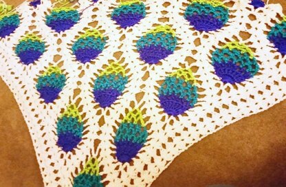 Pineapple Peacock Shawl