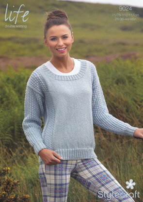 Women's Jumper in in Stylecraft Life DK - 9024