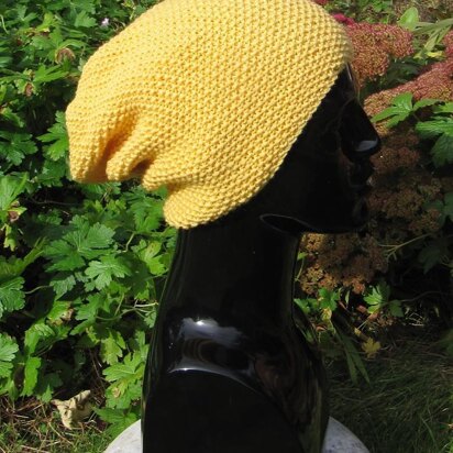 Simple Moss Stitch (Seed Stitch) Slouch Hat