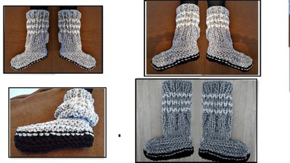 924- Aran Sock Slippers