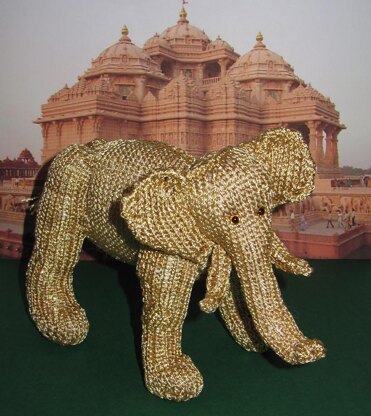 Golden Indian Elephant Toy