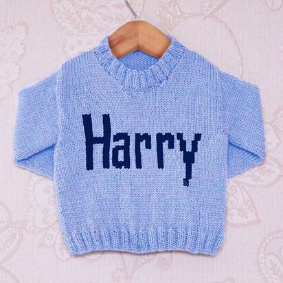 Intarsia - Harry Moniker Chart - Childrens Sweater