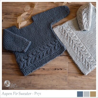 OGE Knitwear Designs P171 Aspen Fir Sweater PDF