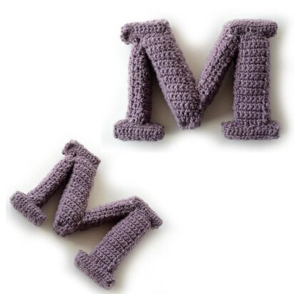 Letter M Crochet Pattern, 3D Letter Amigurumi