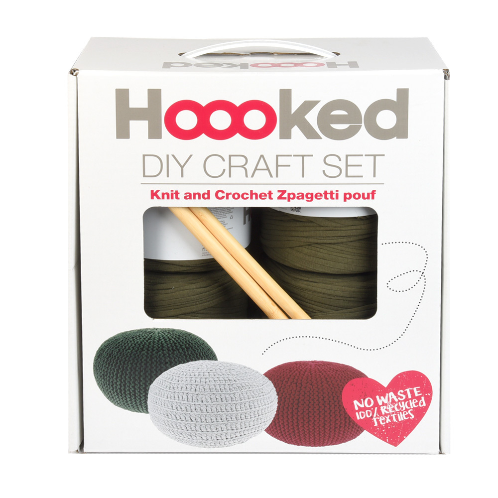 Hoooked DIY Crochet & Knit Kit Pouf Zpagetti - view 2