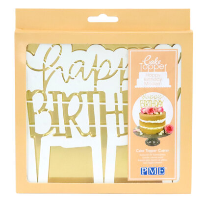 PME Cake Topper Cutter - Happy Birthday Modern