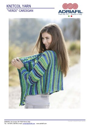 Verdi Cardigan in Adriafil Knitcol - Downloadable PDF