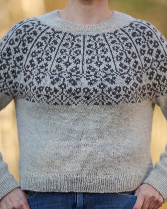 Frosty Flowers Pullover