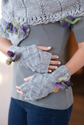 Sheila Entrelac Fingerless gloves