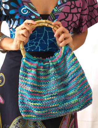 Psychadelic Hobo Bag in Bernat Handicrafter Cotton Prints