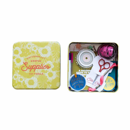 Cotton Clara Embroidery Starter Kit Sewing Tin