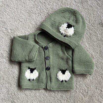 Sheep Baby Cardigan & Hat